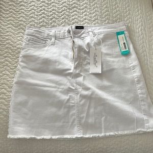 Just black denim white skirt